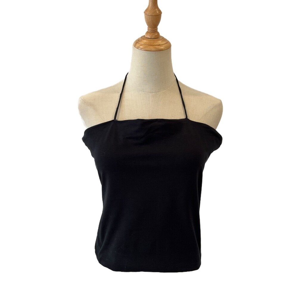 Cotton On Black Top String Tie Halter X-Large Tube Top Minimal Summer